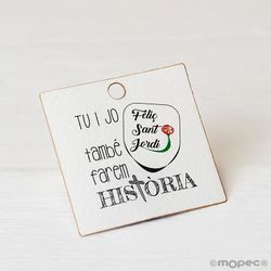 Tarjeta cuadrada St.Jordi 4x4cm. (preciox35u), min.35