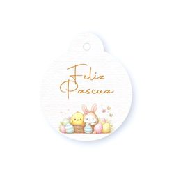Tarjeta Feliz Pascua Ø4cm (preciox24) min.24