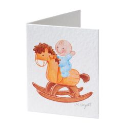 Tarjeta librito Pit caballo de madera preciox100uds