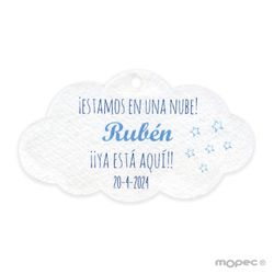 Tarjeta nube con estrellas azules (preciox24u.) min.24