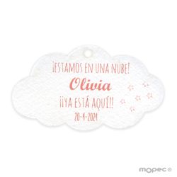 Tarjeta nube con estrellas rosas (preciox24u.) min.24