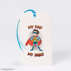 Tarjetón Super Dad 6x10cm. min.25