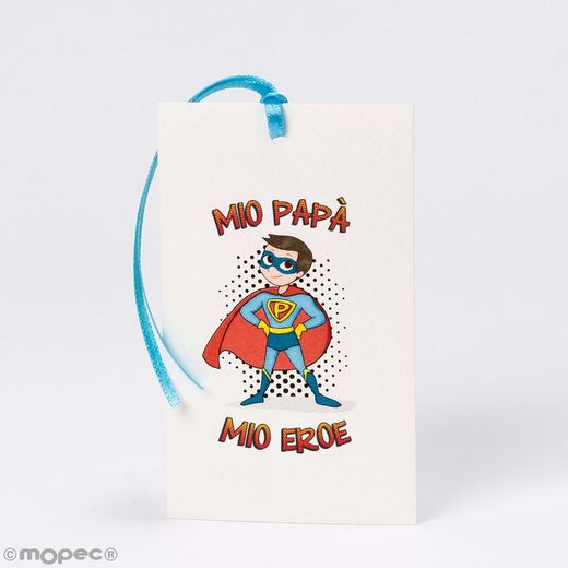 Tarjetón Super Papà 6x10cm. min.25