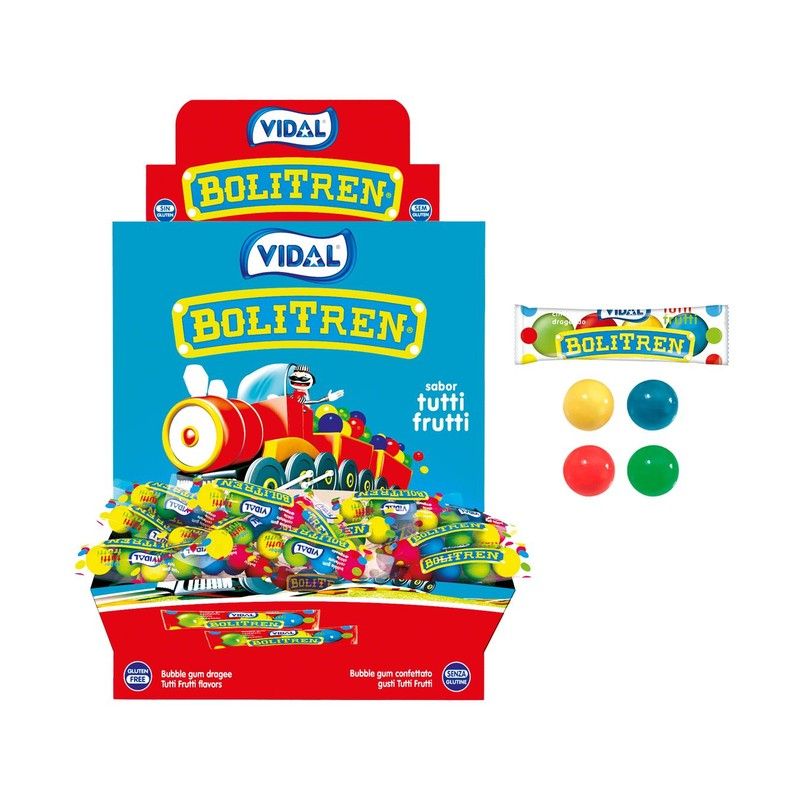 Chicle Bolitren. Bolas Chicle Tutti Frutti de Vidal (200 unidades) 100 unidades