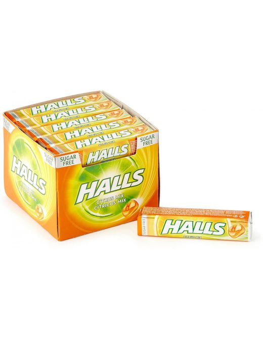 Caramelos Halls Citrus mix Sin Azúcar (32gramos) 20unidades