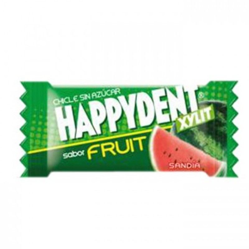 Chicle Happydent sabor Sandia (200 unidades). Chicle sin azúcar sabor Sandia 100 unidades