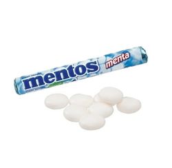 Mentos menta (20 unidades). Caramelos de mento en stick