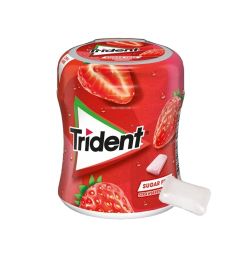 Bote Trident Fresa 60 chicles Sin Azúcar (6 botes). Chicle Sin Azúcar Fresa