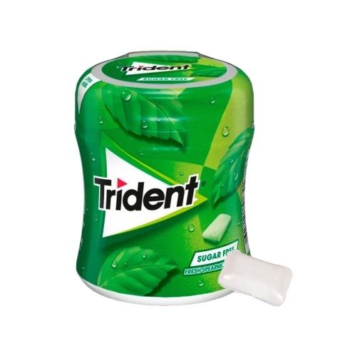 Bote Trident Hierbabuena 60 chicles Sin Azúcar (6 botes). Chicle Sin Azúcar Hierbabuena