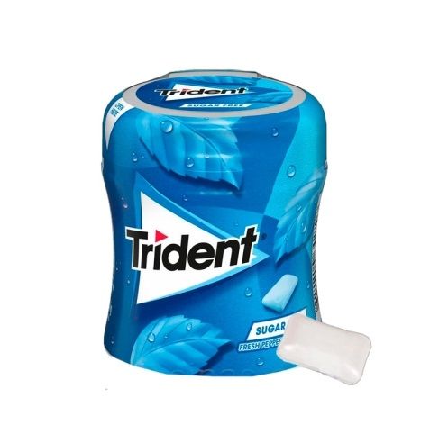 Bote Trident Menta 60 chicles Sin Azúcar (6 botes). Chicle Sin Azúcar Menta 3 unidades