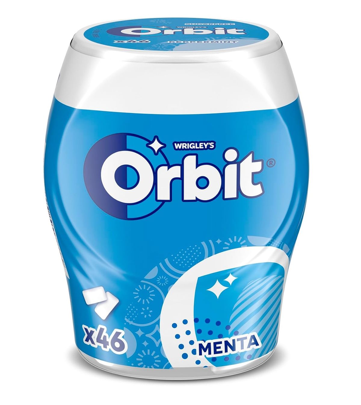 Chicles Orbit Box Menta 46 chicles Sin Azúcar (6 Botes) 3 unidades