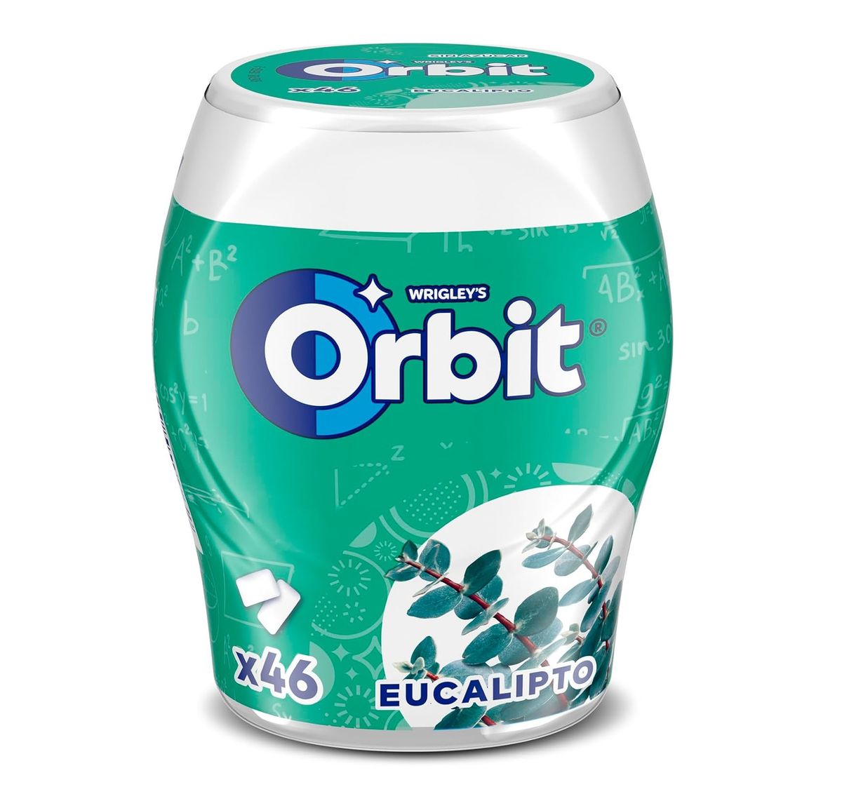 Chicles Orbit Box  Eucalipto 46 chicles Sin Azúcar (6 Botes) 3 unidades
