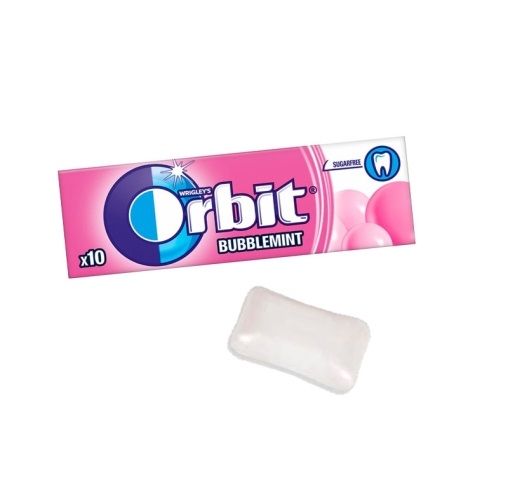 Chicles Orbit Grageas Bubblemint (30 unidades) Sin Azúcar 15 unidades