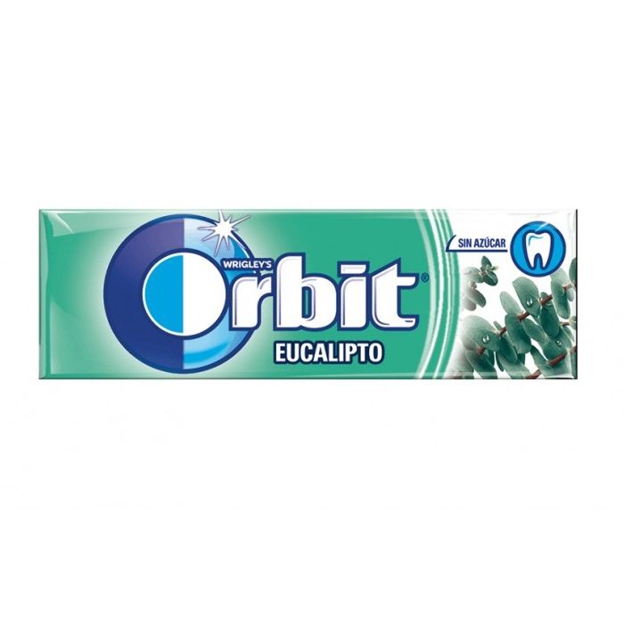 Chicles Orbit Grageas Eucalipto (30 unidades) Sin Azúcar 15 unidades
