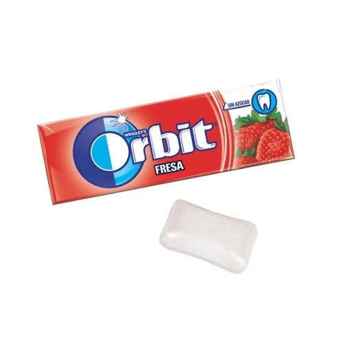 Chicles Orbit Grageas Fresa (30 unidades) Sin azúcar 15 unidades