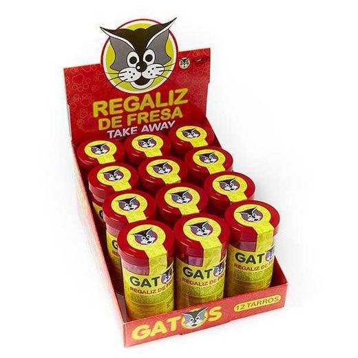 Regaliz roja de fresa El Gato (12 unidades de 200 gramos)