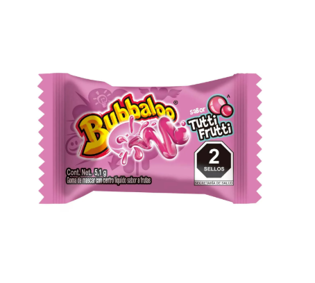 Chicle Bubbaloo Fresa Tutti Fruti (60 unidades) 30 unidades