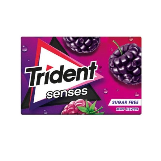 Trident Senses Mora (12 unidades de 12 chiches). Chicle Sin azúcar Mora 12 Unid