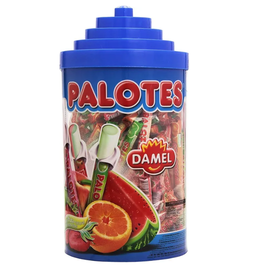 Palotes de frutas (200 unidades) de Damel. Caramelo masticable sabor a frutas