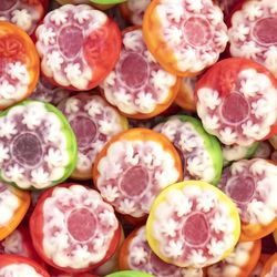 Tartas Rellenas Vidal (75 unidades). Tartas de golosina rellena de gelatina