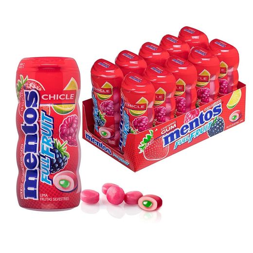 Tubetto Mentos Gum Fruits Red Full Fr