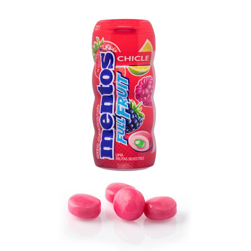 Mentos chicle Trutos rojos 15 chicles 10 Botes