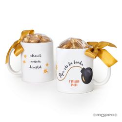 Taza cerámica Papa ets Bomba 6 bombones en caja regalo