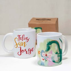 Taza de cerámica Sant Jorge en caja regalo