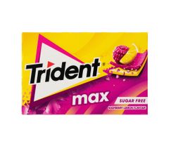 Trident Max Laminas Limon Y Frambuesa (12 unidades). Chicle Sin Azúcar Limon y Frambuesa