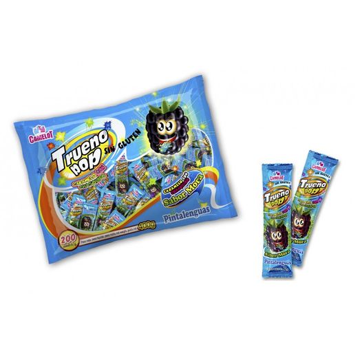 Thunder Pop Gusto mora. Caramelle scintillanti Interdulces per dipingere la lingua