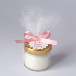 Vela jazmín 20gr. con lazo y tarjetita rosa Sweet Baby