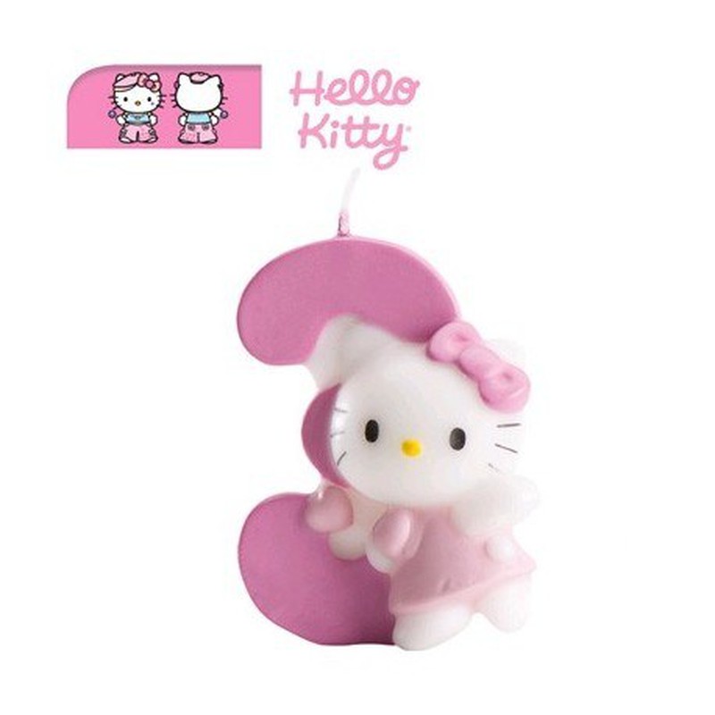 Hello Kitty n. 3 candele di compleanno, 1Uds — Sweet Center